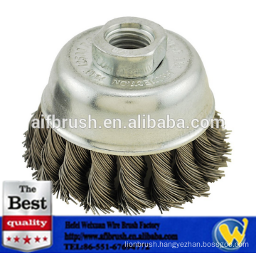 5/8-Inch-11 Arbor Stainless Steel Knot Wire Cup Brush